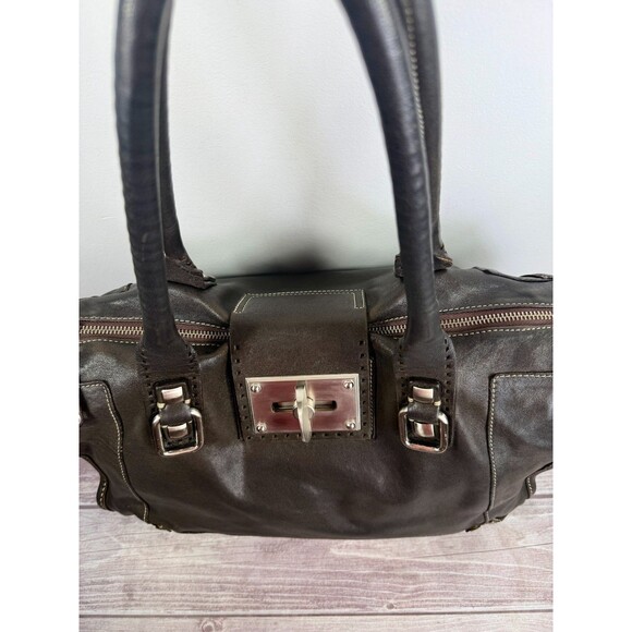 TENTAZIONE DUE Italian Brown Genuine Leather Shoulder Bag Purse Handbag Italy - Picture 16 of 16